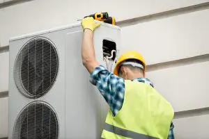 servicing heat pump during the wintertime